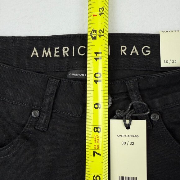 American Rag Men's Comfort Stretch Slim Fit Black Denim Jeans Size 30x32 NWT - Picture 9 of 11